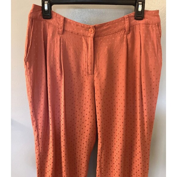 Chicos Pleated and Cuffed Rayon Pants Chico Size 1 Peach Blush - Picture 4 of 8